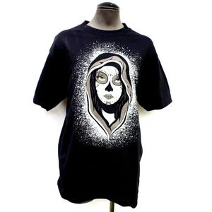Vintage Men's Day Of Dead Dia De Los Muertos Sugar Skull Skelton T-Shirt Medium